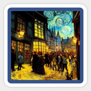 Starry Night in Diagon Alley Sticker